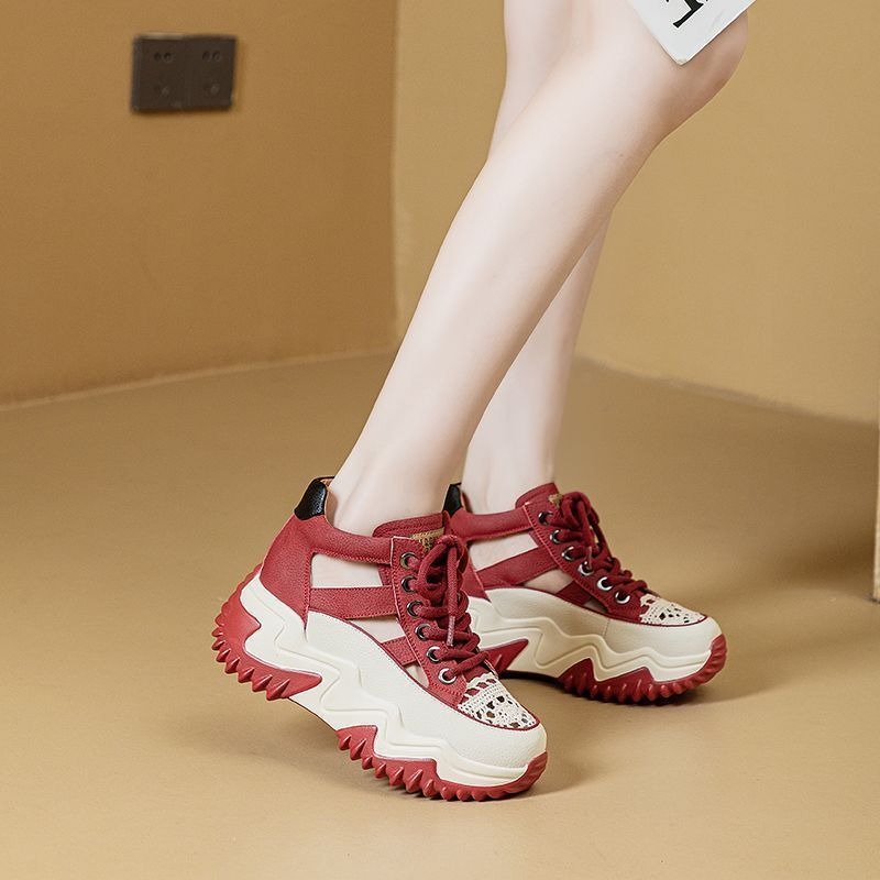 Platform Sneakers Chunky - Sepatu Sneakers Platform Chunky Wanita Warna-Warni