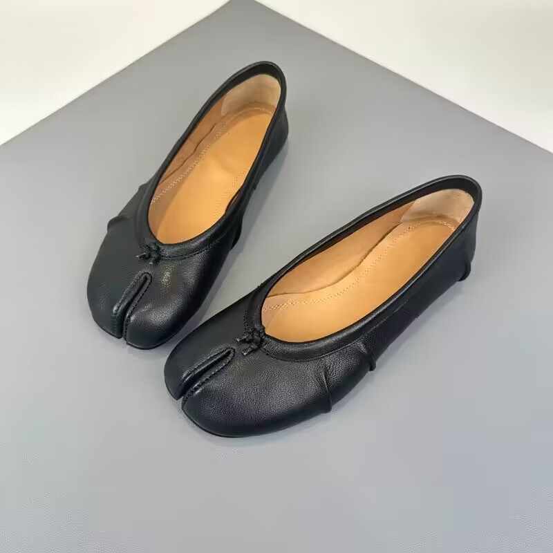 Ballet Flat Women - Sepatu Flat Split Toe Wanita Retro