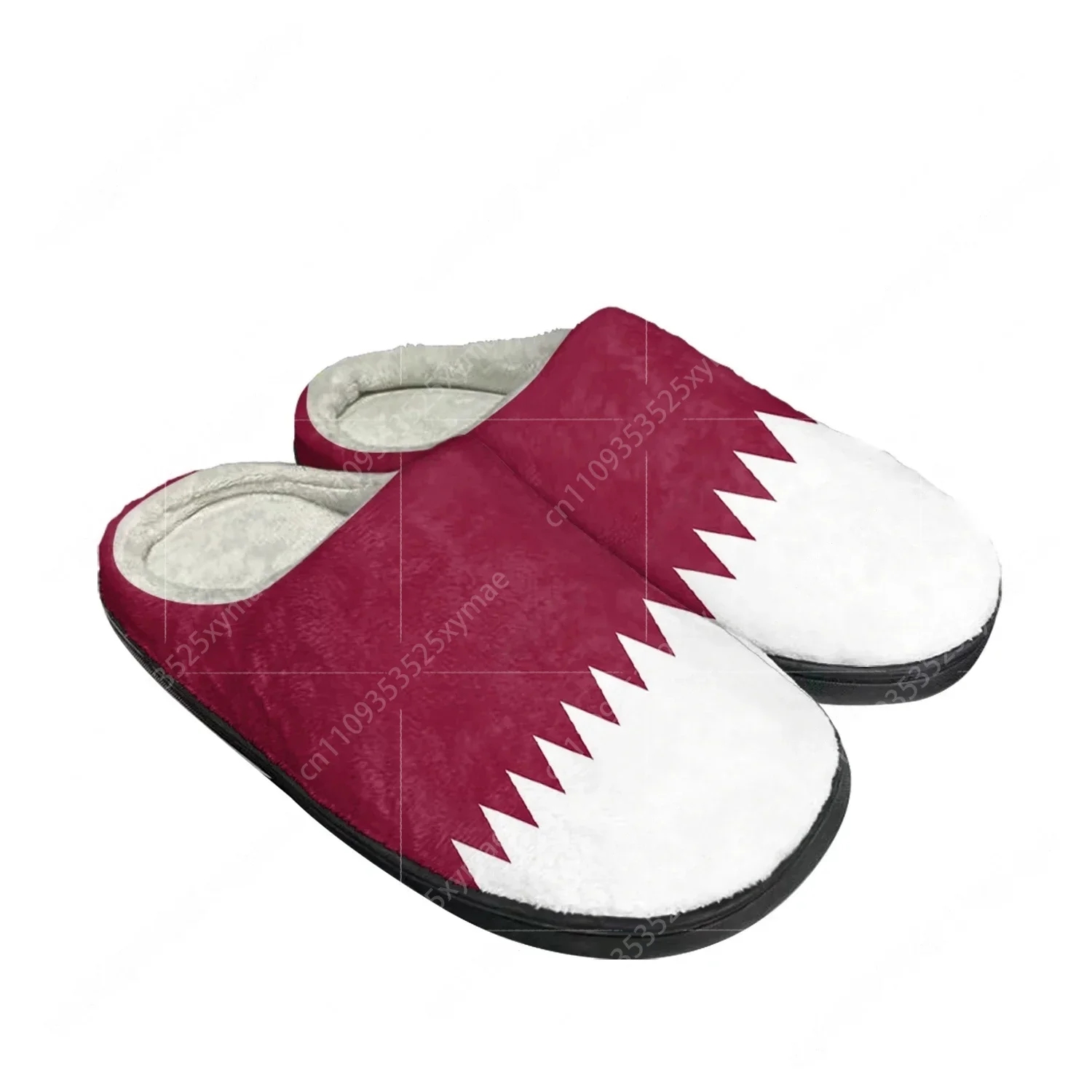 Women Shoes Qatar - Sandal Rumah Katun Custom Bendera Qatar,