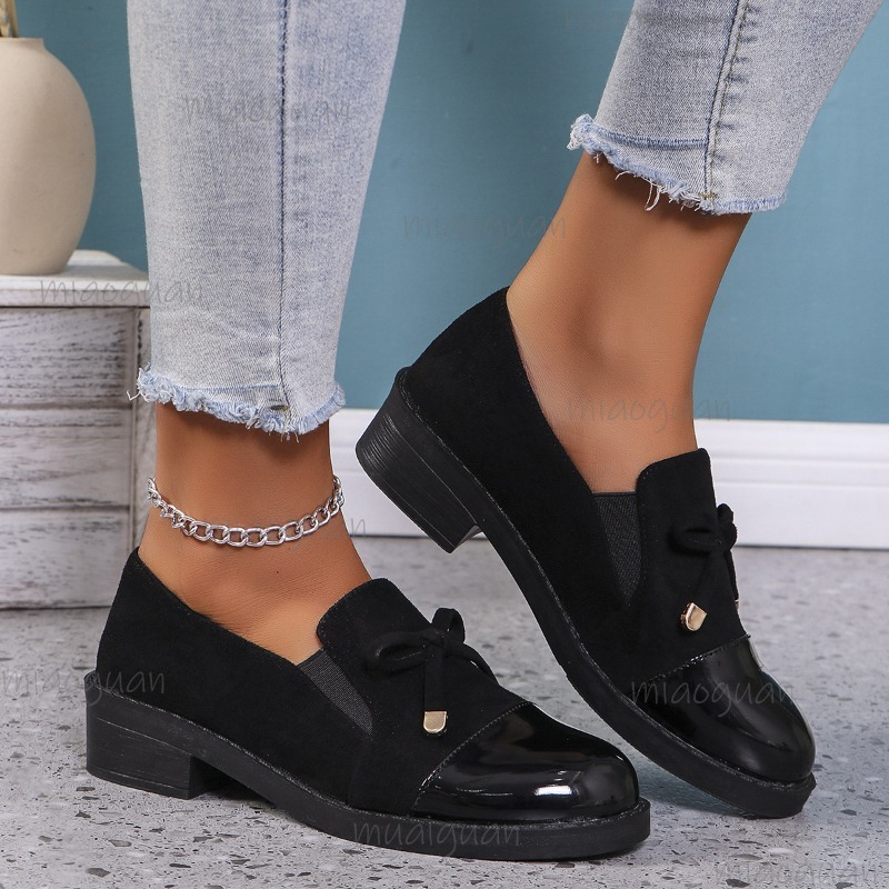 Women'S Shoes Loafers Black - Sepatu Kasual Wanita Slip On Kulit