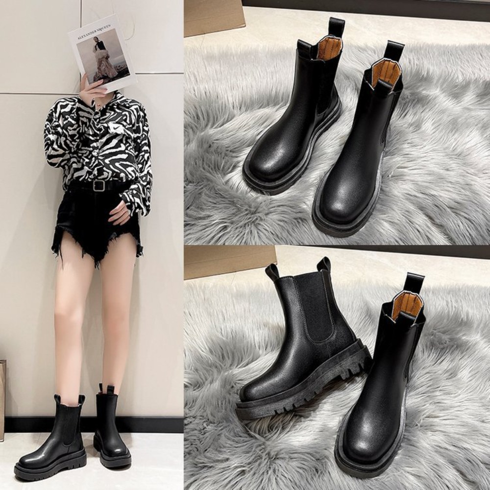 Women'S Shoes Chelsea - Sepatu Bot Wanita Kasual Model Datar,