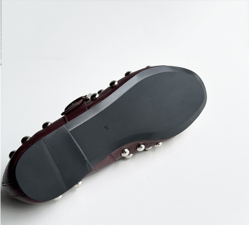 Dave&di Sepatu Flat Balet Gesp - Women'S Shoes Burgundy ulasan dan harga