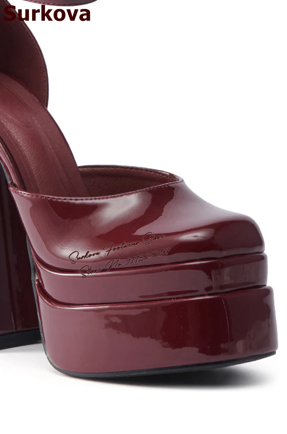 Surkova Burgundy Kulit Paten T - Women'S Shoes Burgundy ulasan dan harga
