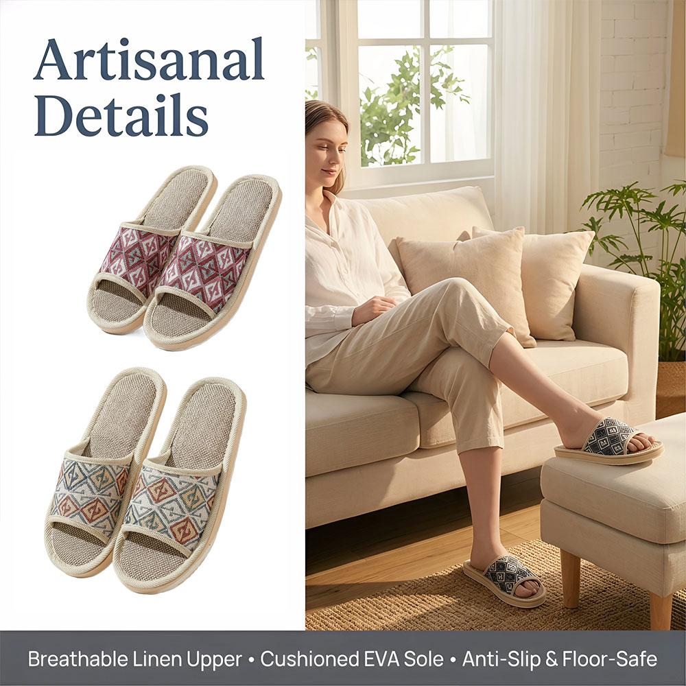 Sendal Rumah Linen Four Season - Women Shoes On Sale ulasan dan harga