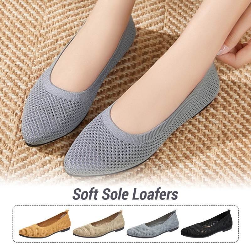 Sepatu Flat Wanita Rajutan Loa - Ballet Flat Women ulasan dan harga