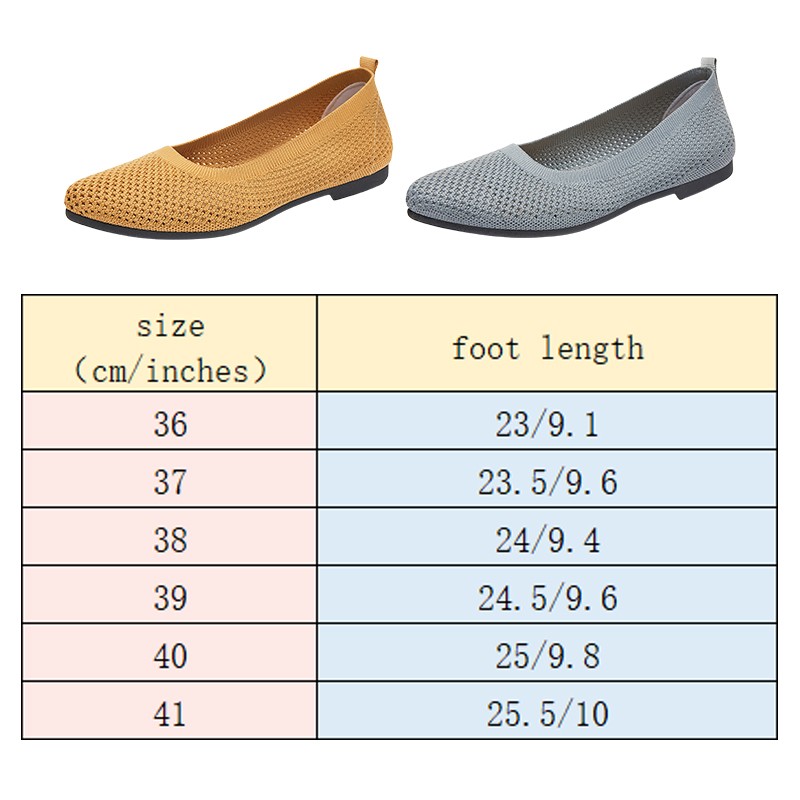 Sepatu Flat Wanita Rajutan Loa - Ballet Flat Women ulasan dan harga