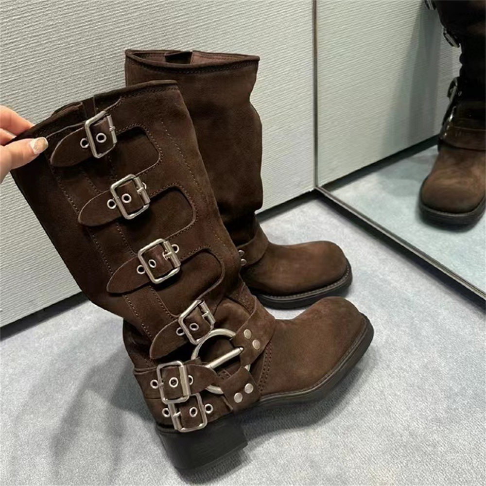 Sepatu Boots Motor Vintage Y2K - Women'S Shoes Y2K ulasan dan harga