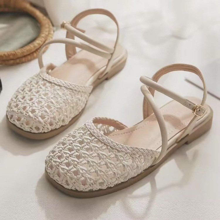 Sandal tertutup gaya Prancis u - Women Shoes Sandals ulasan dan harga