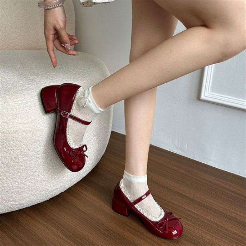 Sepatu Mary Jane Balet Wanita  - Women'S Shoes Burgundy ulasan dan harga
