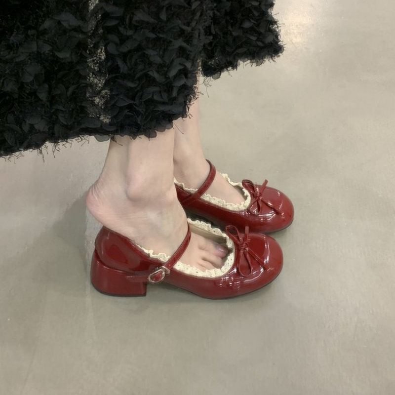 Sepatu Mary Jane Balet Wanita  - Women'S Shoes Burgundy ulasan dan harga