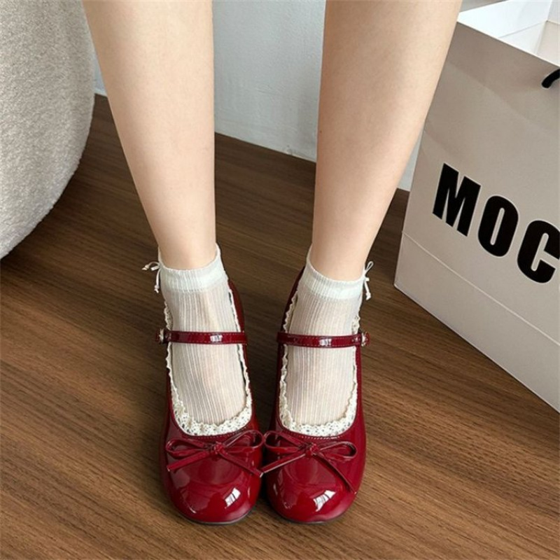 Sepatu Mary Jane Balet Wanita  - Women'S Shoes Burgundy ulasan dan harga