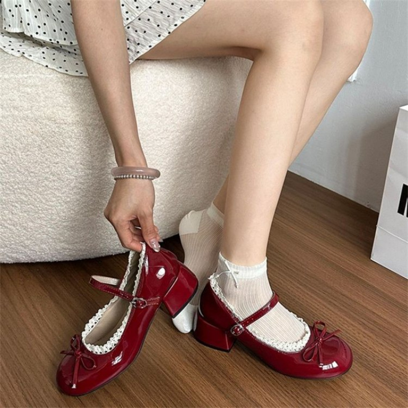 Sepatu Mary Jane Balet Wanita  - Women'S Shoes Burgundy ulasan dan harga