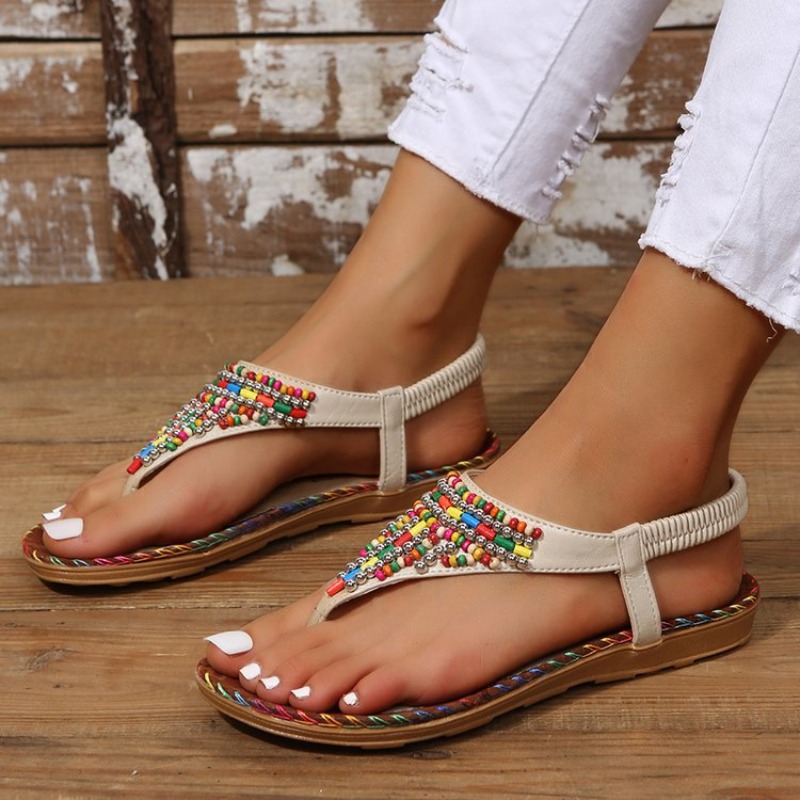 Sandal Wanita Ukuran Besar Mod - Thong Flat Sandal ulasan dan harga