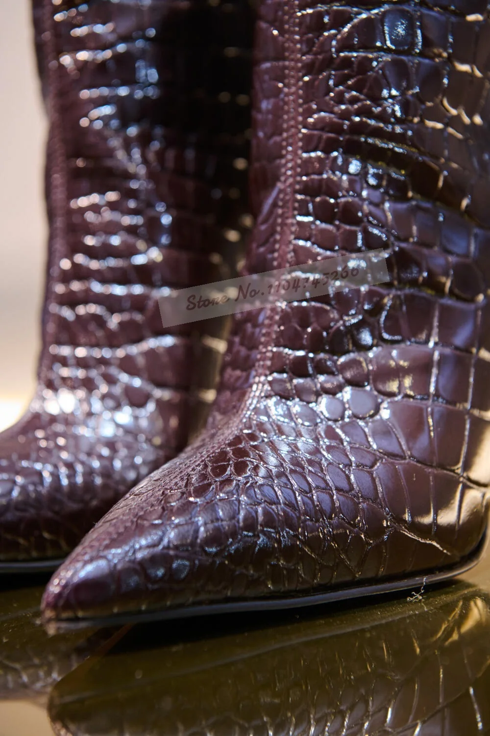 Sepatu Bot Lutut Hak Tinggi Ti - Women'S Shoes Burgundy ulasan dan harga