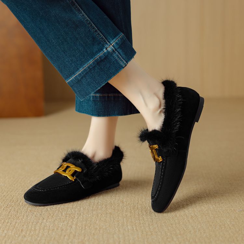Sepatu kulit domba Suede untuk - Women'S Shoes Loafers Black ulasan dan harga