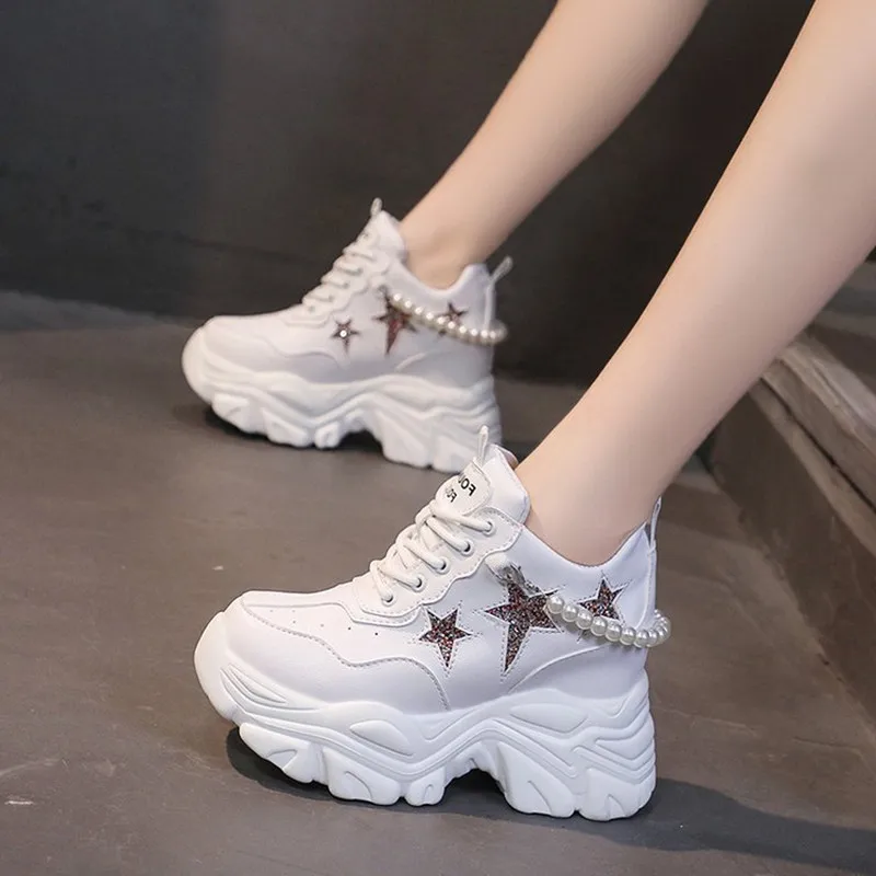 Sepatu Platform Tinggi Berkual - Platform Sneakers Chunky ulasan dan harga