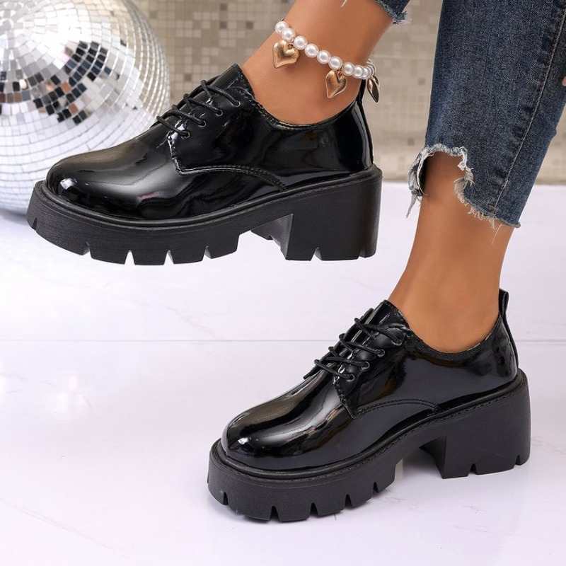 Sepatu Flat Platform Hitam Mus - Women'S Shoes Loafers Black ulasan dan harga
