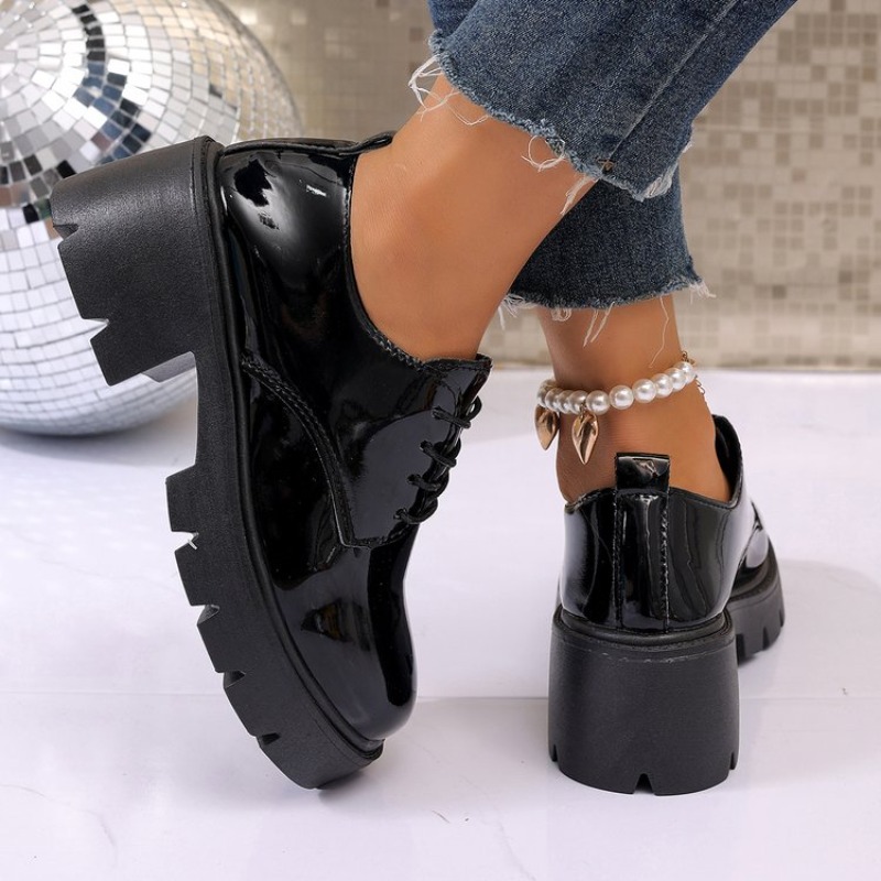 Sepatu Flat Platform Hitam Mus - Women'S Shoes Loafers Black ulasan dan harga