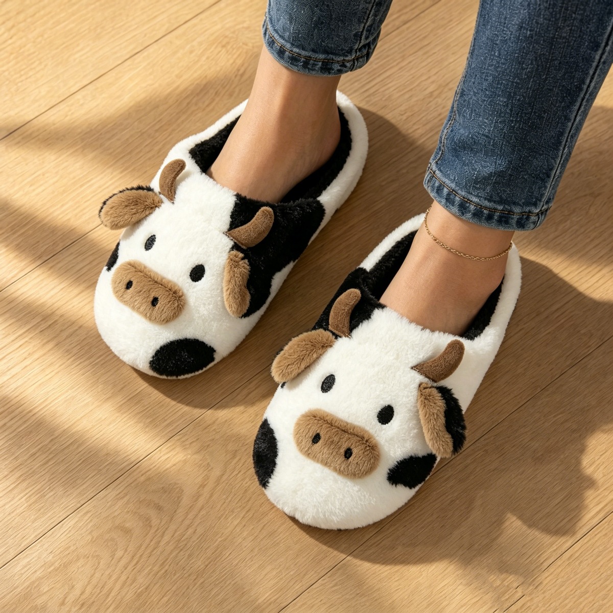 Sandal Rumah Bulu Sapi Nyaman  - Women Shoes Winter ulasan dan harga