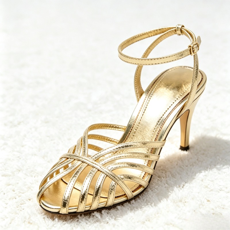 Sandal Hak Tinggi Wanita Model - Metallic Heel Sandal ulasan dan harga