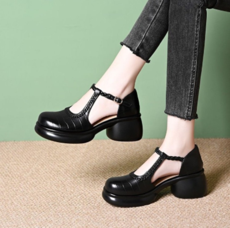 Sandal Mary Jane Wanita Warna  - Women Shoes Sandals ulasan dan harga