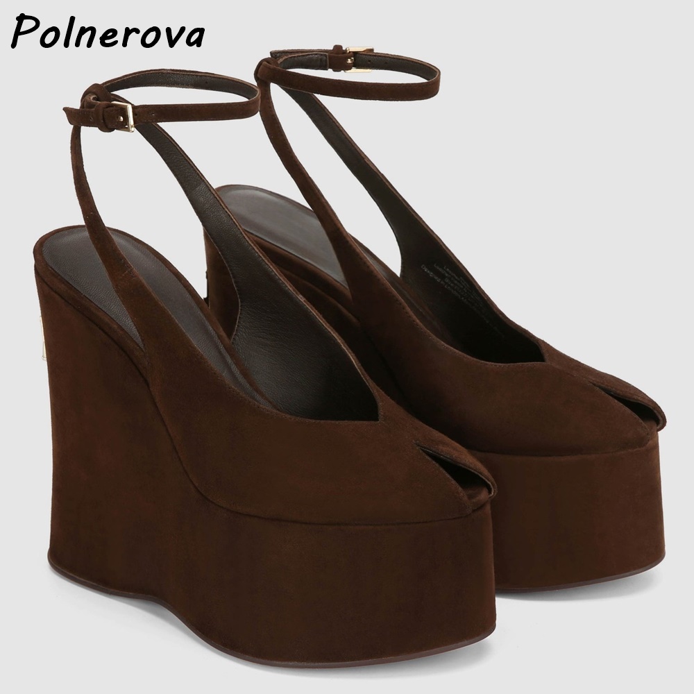Sandal Platform Wedge Kulit Pa - Women'S Shoes Y2K ulasan dan harga